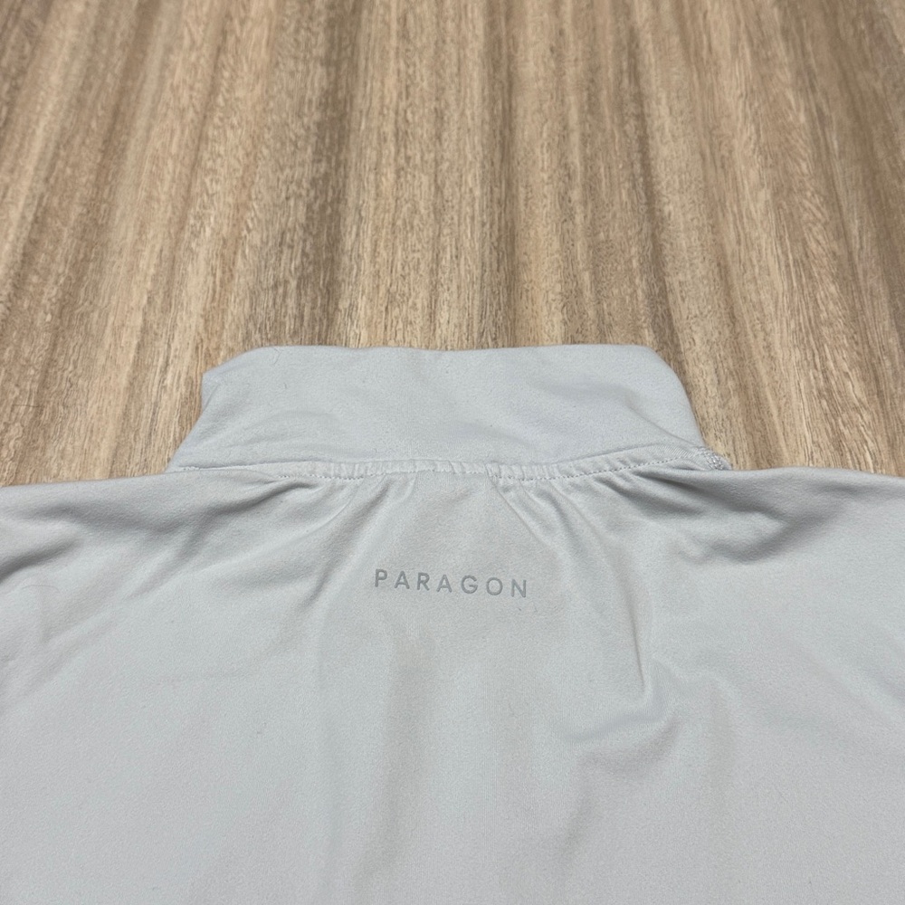 Paragon Fitwear quarter zip long sleeve jacket size medium in light gray / ivory - Picture 5 of 8